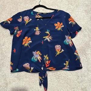 Madewell tropical blouse